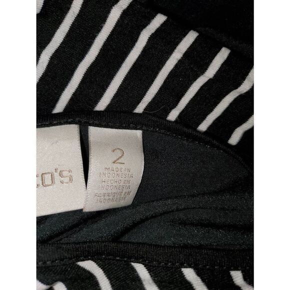 Chicos Size 2 Striped blouse NWOT - Picture 4 of 11